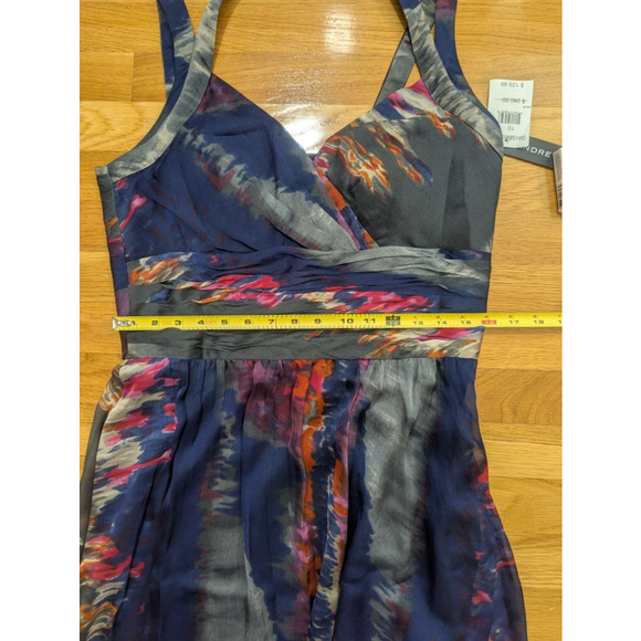 Andrew Marc Silk Mini Dress Cross Front Size 10 NWT - Picture 10 of 14